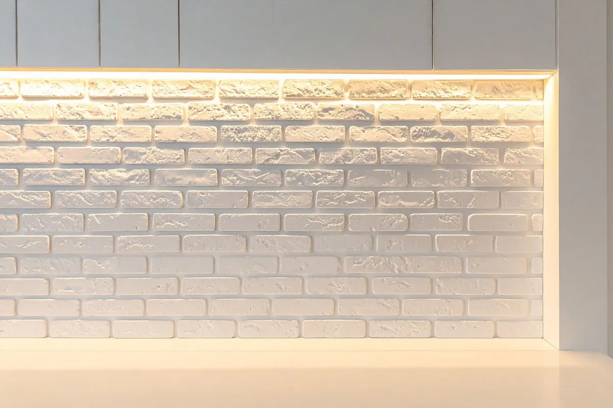 Parede iluminada com LED